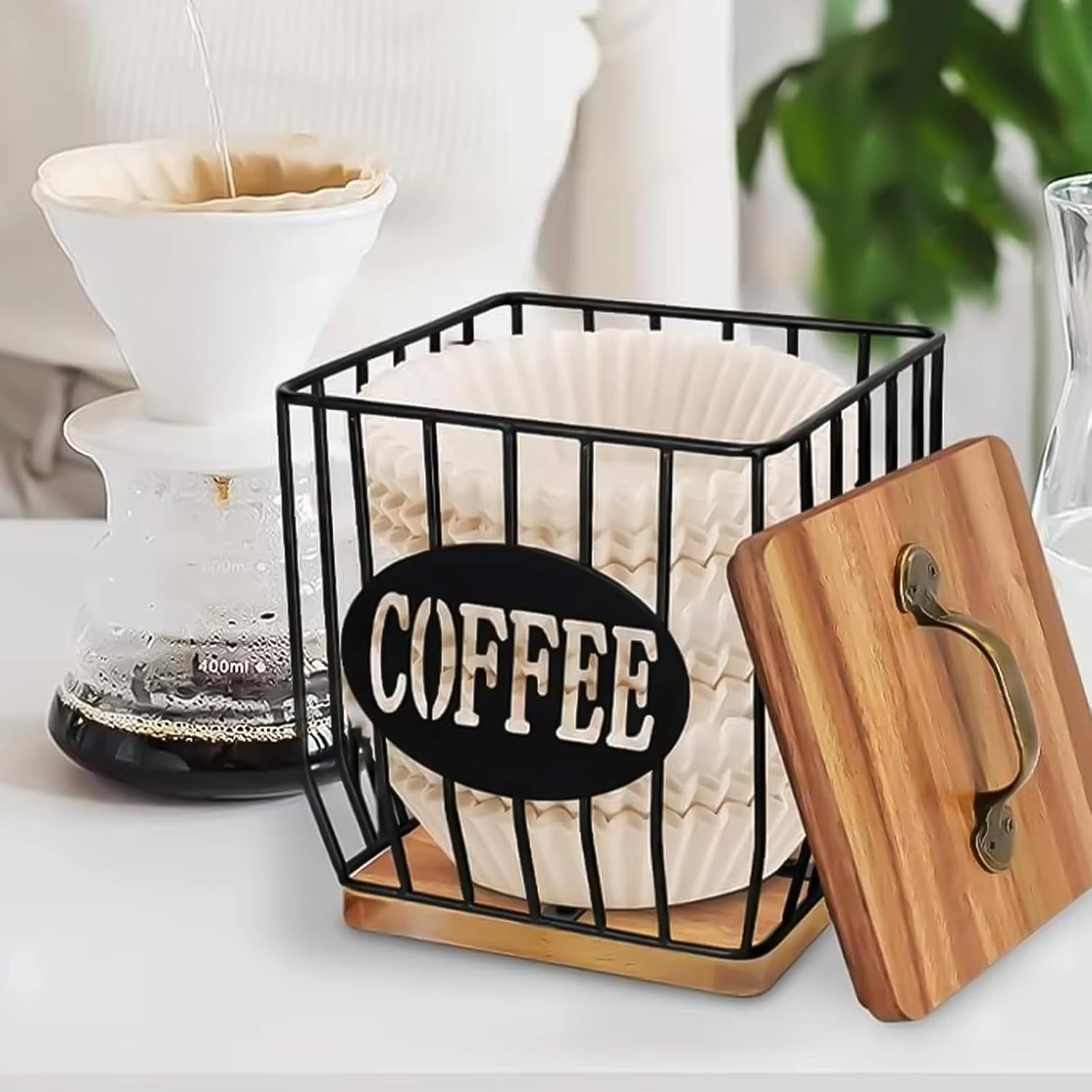 Practical Moisture-Proofs Coffee Holder Basket Opening Accessory for Easy Organization Office Coffee Storage