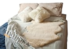 Desert Breeze Distributing Minidoka Sheepskin Underlay - Super Soft Plush Rugs - Medical Lambskin Underlay - Soft Fur Rug - Natural Lamb Sheepskin Rug - Large Size Natural Shape 41-inch Length - Gold
