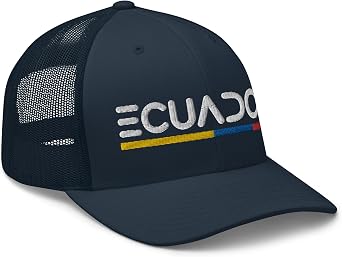 Minimal Ecuador Flag Trucker Hat Mesh Ecuador Trucker Cap