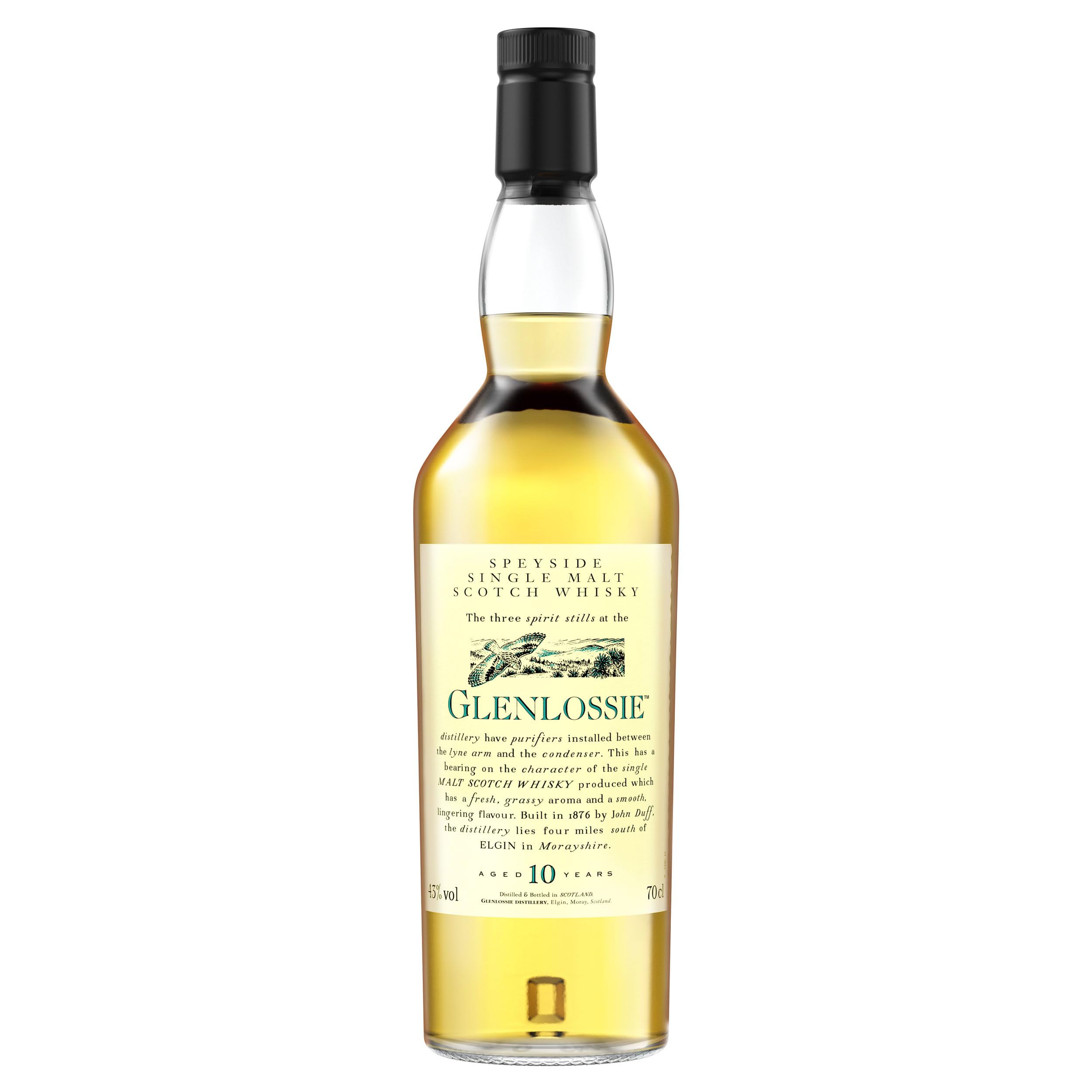 Glenlossie 10 Jahre Single Malt Scotch Whisky 70 cl – Flora & Fauna Collection Single Malt Whisky (1 x 0.7 l)