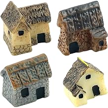 4Pcs Miniature Fairy Garden Houses, Random Style, 1.5-2 Inch