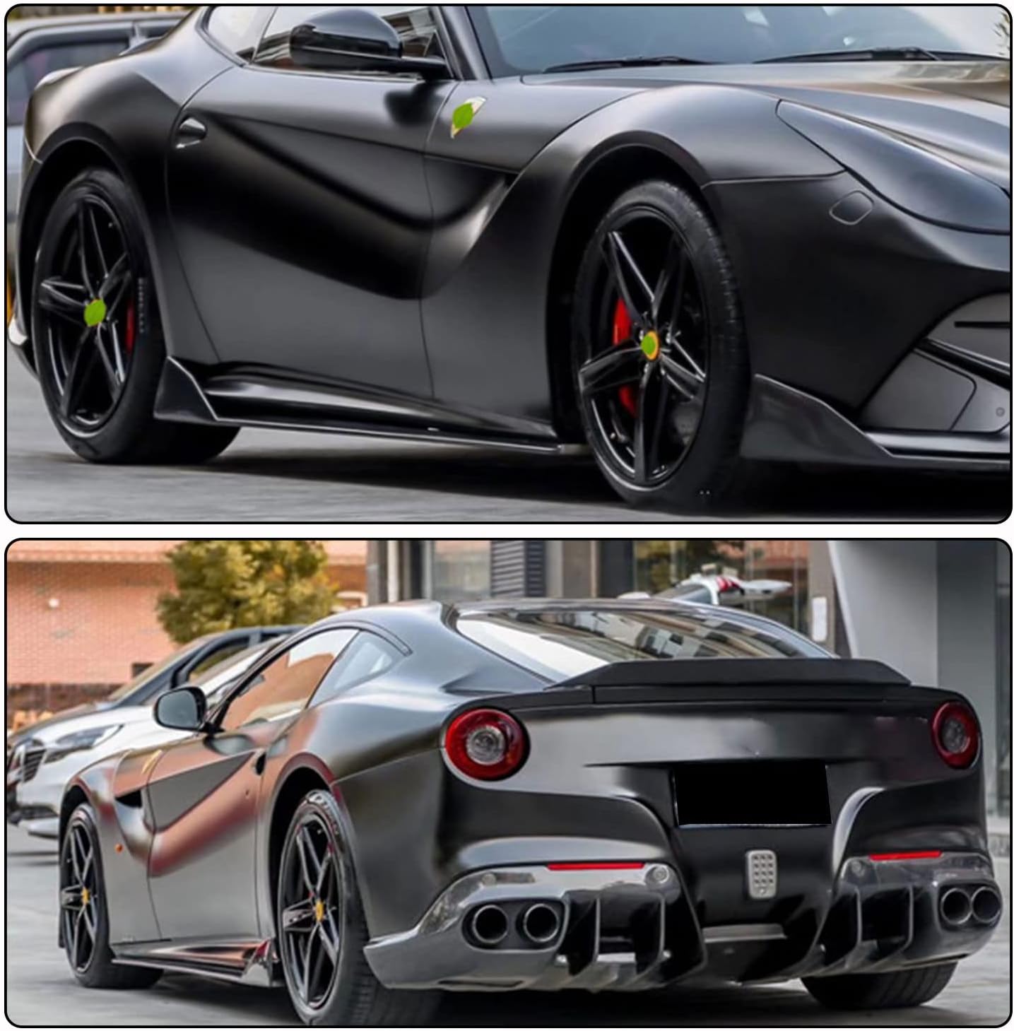 Carbon Fiber Side Skirts for Ferrari F12 Berlinetta 2012-2017 Coupe 2-Door Under Door Rocker Panels Valance Extension Lip Factory Outlet