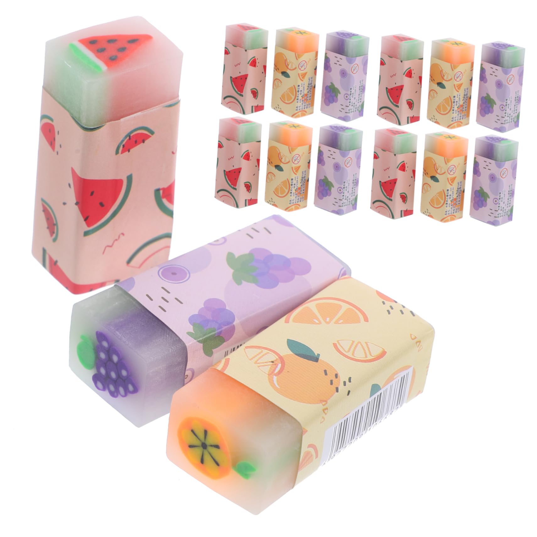 Gomme da Cancellare Frutta 36 Pezzi in Gomma Profumate per Bambini | Oggetti Cute, da Cancellare Ragazzo Ragazza, Back To School Party, Regali Festa Compleanno Ragazzo Ragazza Gadget