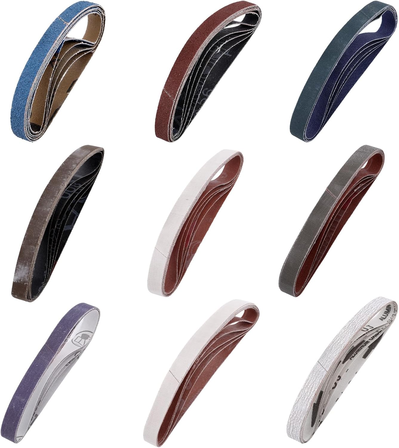 45pcs Replacement Knife Sharpener Belts for Work Sharp, 1/2" x 12" Multi-Grit Tool Sanding Belts Kit for WSKTS/WSKTS-KT/Mk.1/Mk.2 Precision Sharpening & Polishing (80-5000 Grits)