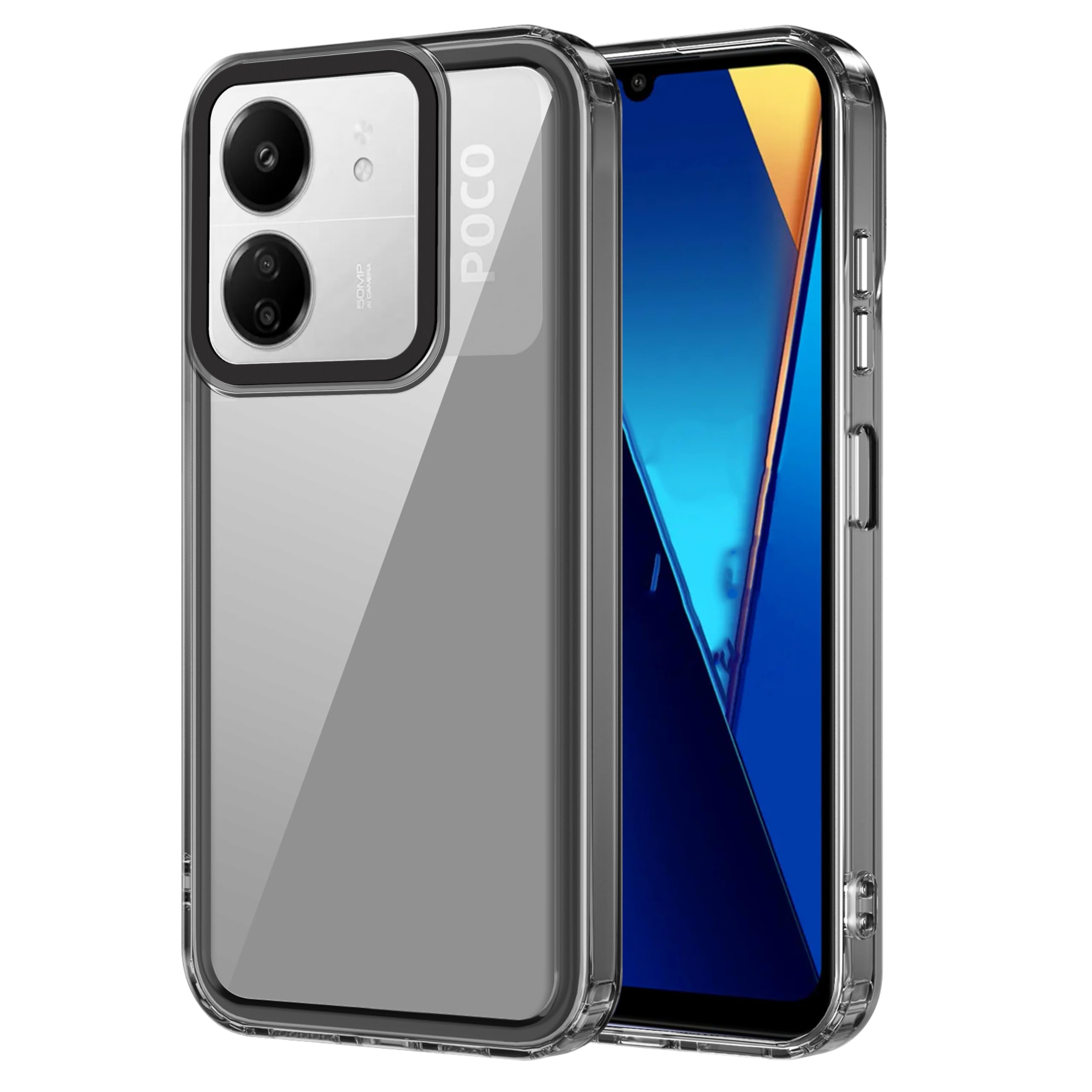 Zapcase Back Case Cover for Poco C65 | Compatible for Poco C65 Back Case Cover | Case Cover with Camera Protection | (TPU + PC | Translucent Black) (B0CSJMY8TM) Amazon Price History, Amazon Price Tracker