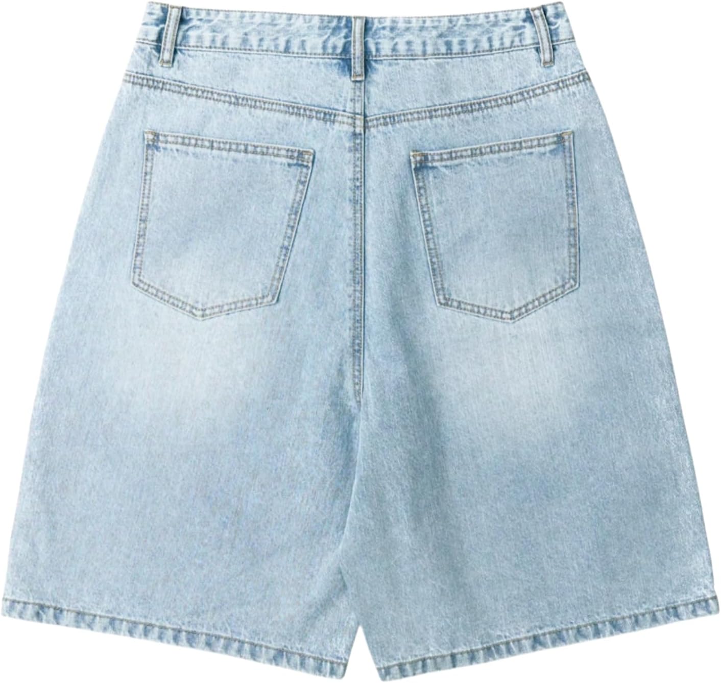 Mens Baggy Jean Shorts Loose Fit Vintage Wide Leg Jorts Y2K Streetwear Hip Hop Casual Denim Shorts - Image 5