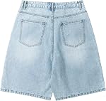 Homme Sac Jean Short Loose Fit Jorts de jambe large Vintage Y2K Streetwear Hip Hop Casual Denim Shorts