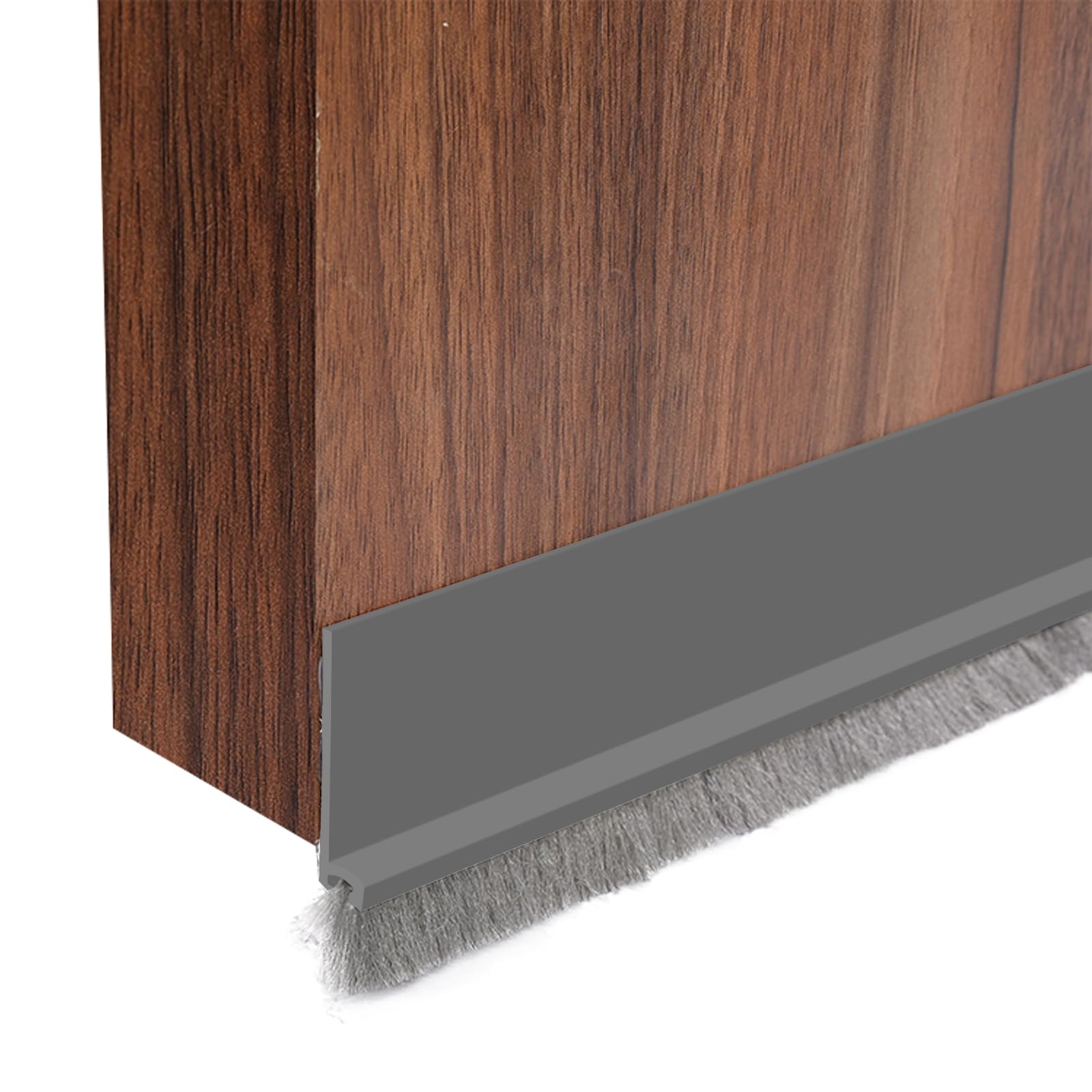 GGTTNRT Door Brush Strip, Draught Excluder for Doors, Door Draft Excluder Strip, Self-Adhesive Cuttable, 100cm Length Door Seal (Grey-50mm)