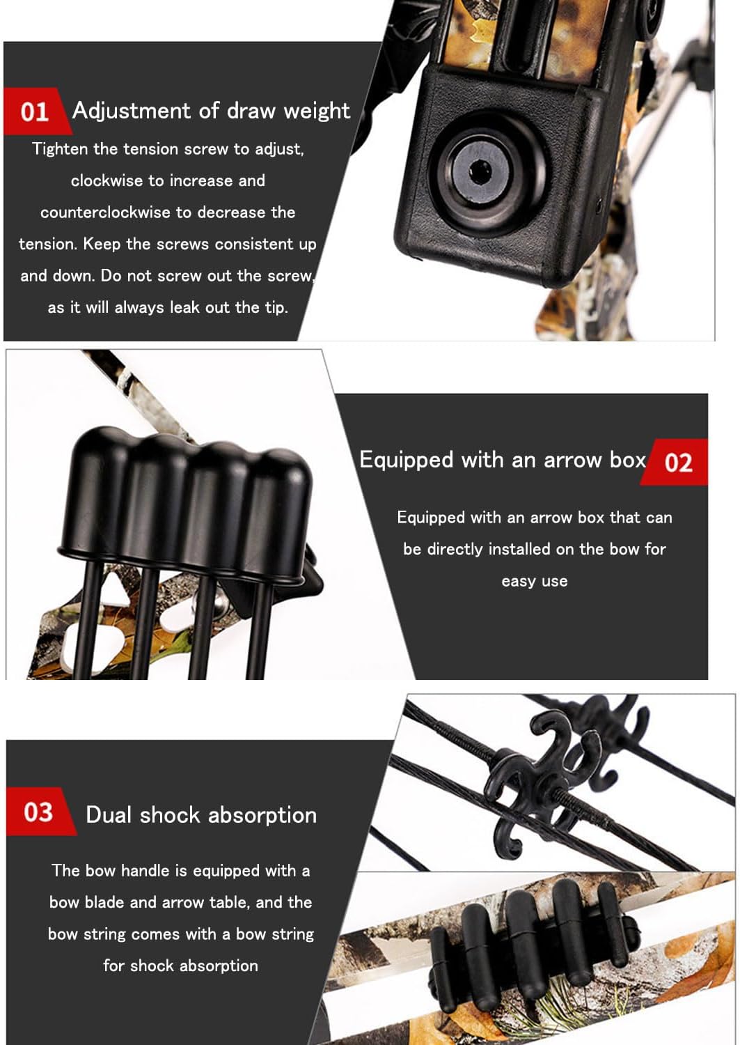 FUNTRESS Compound Bow 20-70lbs 17"-29.5" Let-Off 70% Archery Hunting Equipment Max Speed 310 FPS with Accessories Right Hand