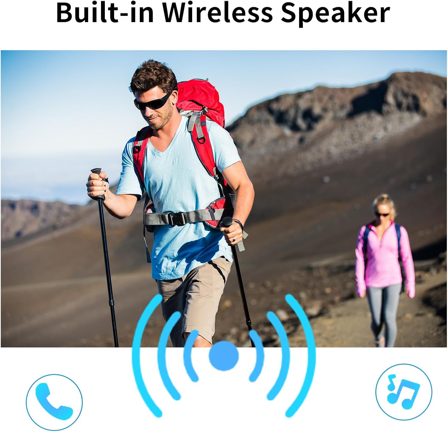 Sports Smart Glasses with Camera & 1080P HD Video Recording, Open Ear Bluetooth Speaker, AI Translation Support 110+ Languages, for Cycling, Running & Outdoor(Include 32Gb Card)