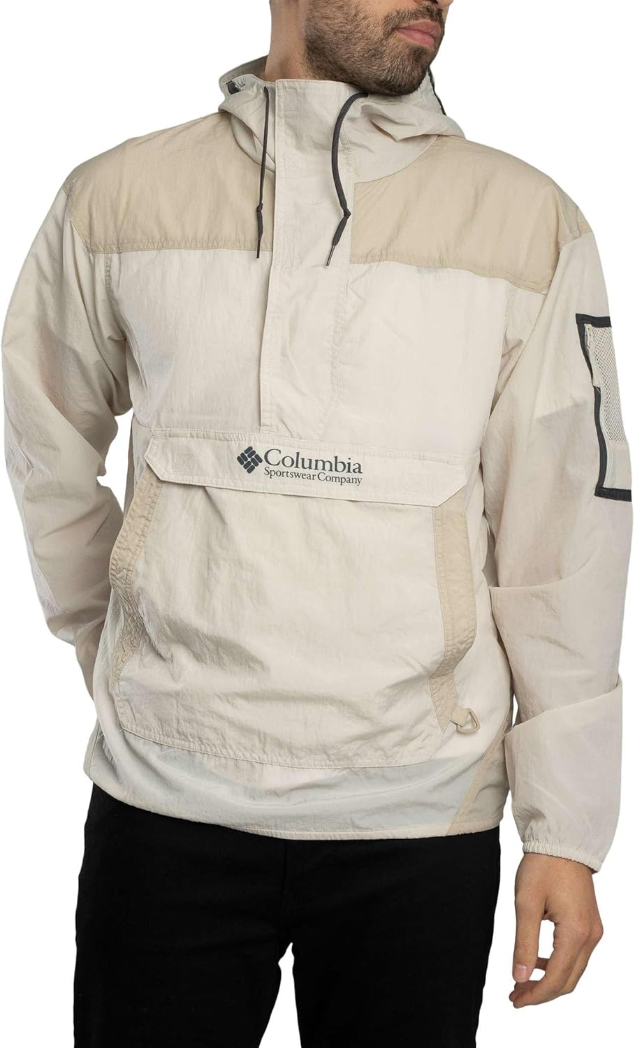 Columbia Men's Challenger Windbreaker Anorak Jacket, Dark Stone, S