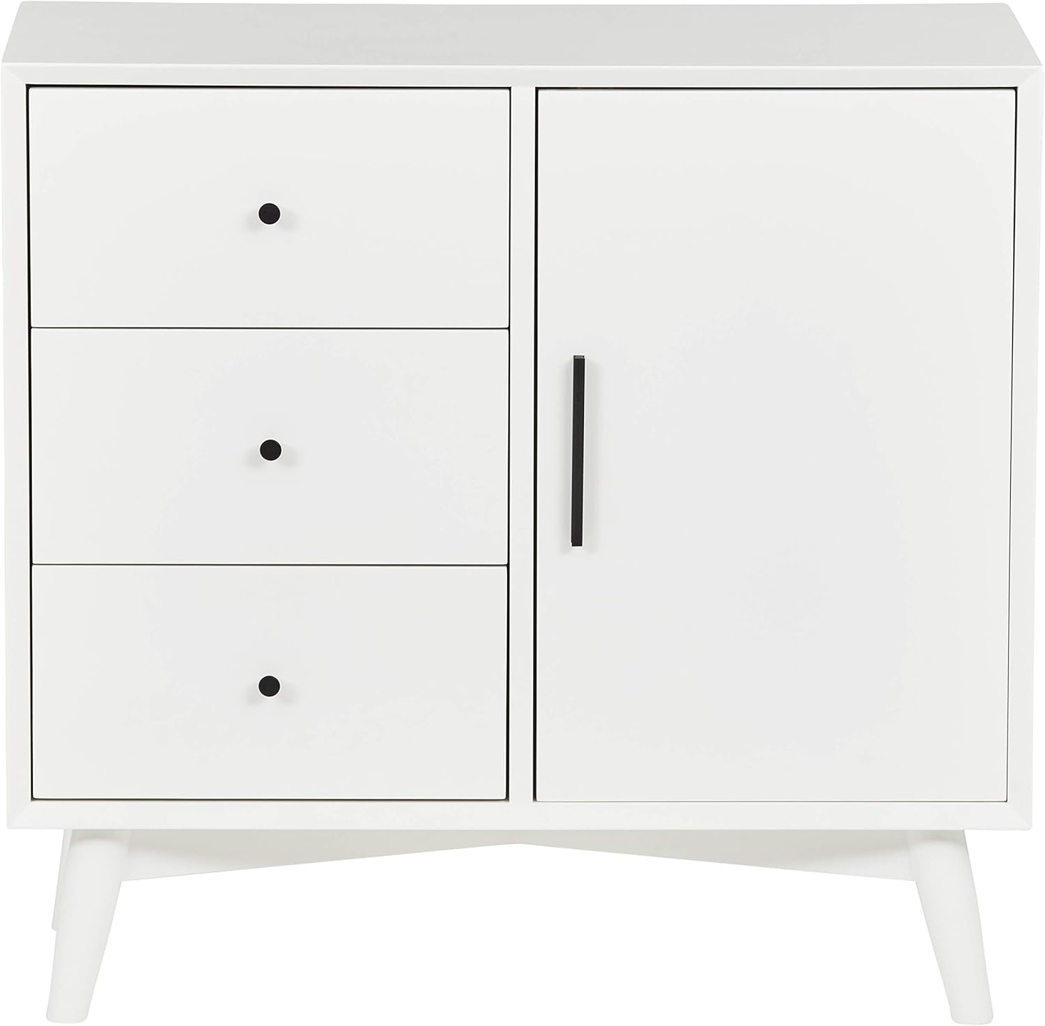  Brand – Rivet Modern Media Storage Cabinet, 31.5"W, White : Home & Kitchen