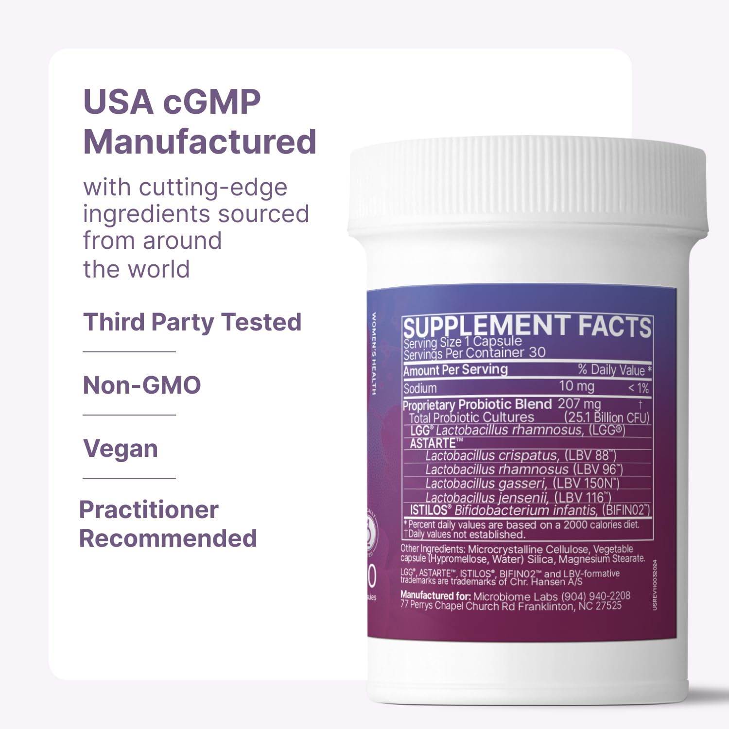 Microbiome Labs Pregnancy Support - Prenatal & Postpartum Probiotics for Women - Probiotic Supplements to Support Gut Health & A Balanced Vaginal Microbiome Through Breastfeeding (30 Capsules) - Image 6