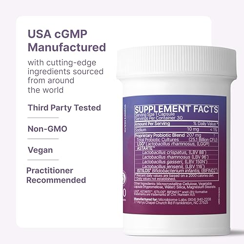 Miniatura 6 de Microbiome Labs Apoyo al embarazo - Suplementos dietéticos probióticos prenatales - Apoya la salud intestinal, comodidad vaginal, bienestar posnatal