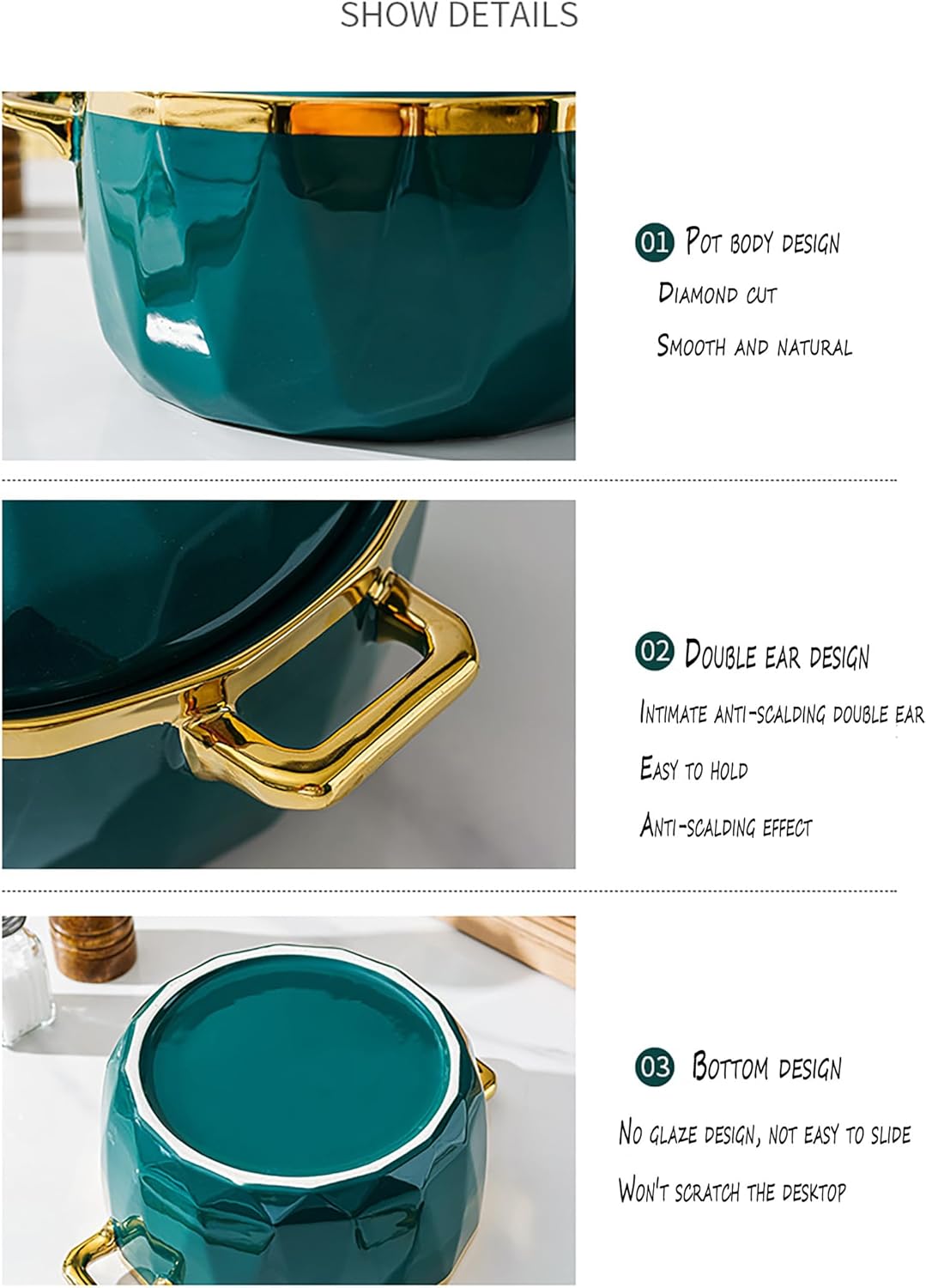 Ceramic soup tureen with lid,Bone China Soup Tureen with lid,Porcelain Soup Tureen Ceramic Tureen with Lid for Restaurant Home Kitchen Decoration, Microwave and Dishwasher Safe,1800ml