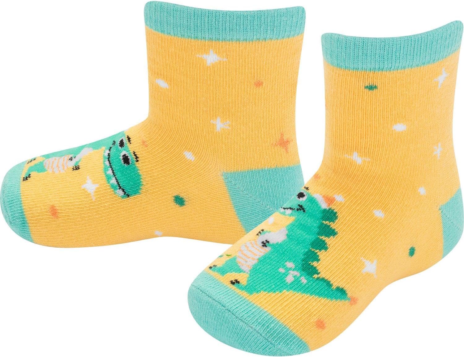 GRUSS & CO Magic Socks for Little Children "Dino" | Children's Socks, Pressed as a Package, Size 24-29, Gift for Children, Funny Surprise | 74401