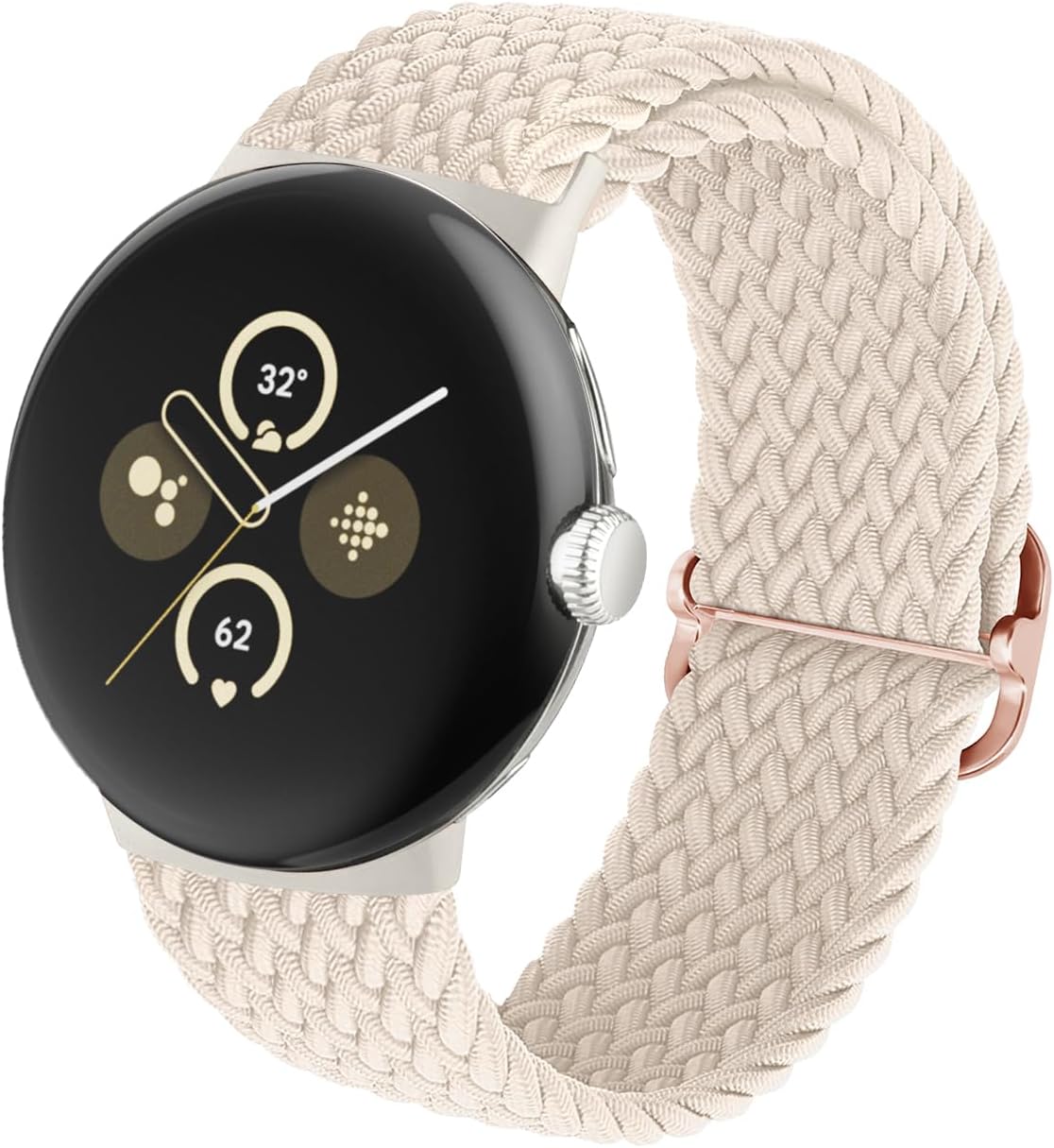 Correa de nylon trenzada para Google Pixel Watch 41mm miniatura 1