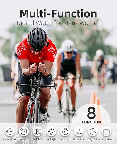 Miniatura 3 de Digital Watch Waterproof, Ultra-Thin Super Wide-Angle Display Sport Digital Watches for Men Women Swimming