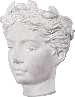 Classic Greek Lady Indoor/Outdoor Wall Mounted Cement Head Planter