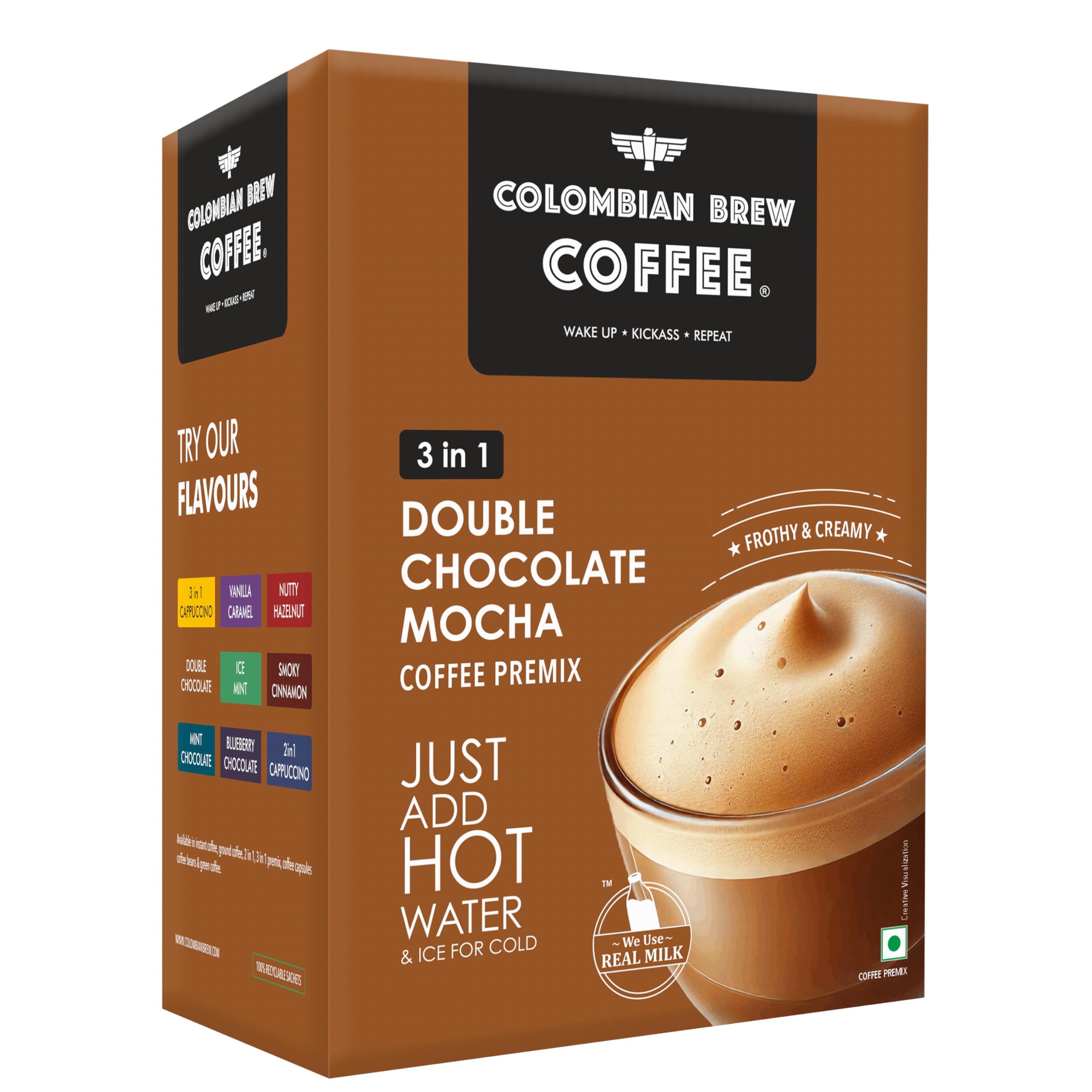 Double Chocolate Mocha Coffee Pre-Mix (3 in 1), 10 Sachets Box Pack of 2