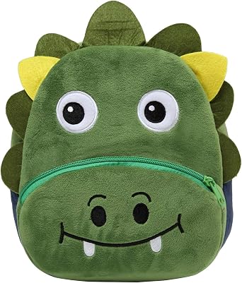 Kasqo Toddler Backpack for Girls Boys, Plush Animal Mini Backpack Ages 1-3