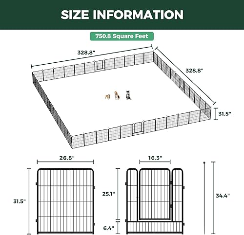 Miniatura 134 de FXW Rollick - Corralito para perros para patio, campamento con casa rodante, patentado, 50 pulgadas, 8 paneles