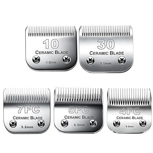 Cosyonall Lame de Cambio de Fente de Chien,Compatible con Las Series Heiniger/Andis/Oster A5/Wahl 10KM Series…