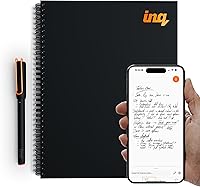 inq Smart Writing Set: Handwriting to Text Pen & Notebook, AI Notes, Voice Transcription, Real Ink for iPhone/Android (Letter Size)