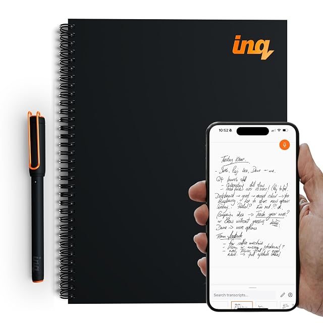 inq Smart Writing Set Converts Handwriting to Text Real Ink on Real Paper - AI Note Taking Voice