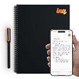 inq Smart Writing Set – Converts Handwriting to Text – Real Ink on Real Paper - AI Note Taking, Voice Recording and Transcription, For iPhone and Android - Smart Pen & Notebook (Letter Size)