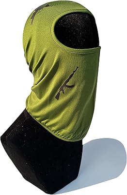 ISWMM Single Hole Cycling Mask Balaclava Mask Adjustable Windproof Sunscreen Headgear Green