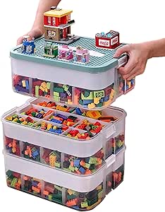 DOOKOO Cube Toy Storage Organizer Bins with Lid for Lego,3 Layers ...