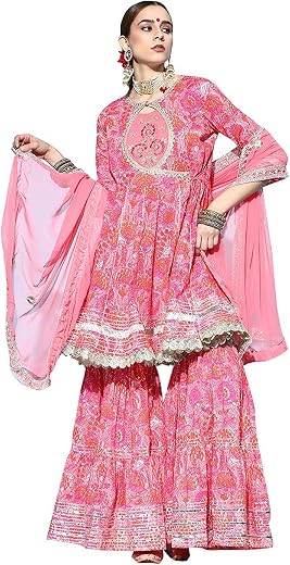 ishin Women's Viscose Rayon Printed Teal Straight Kurta Suit Set with Trousers & Dupatta