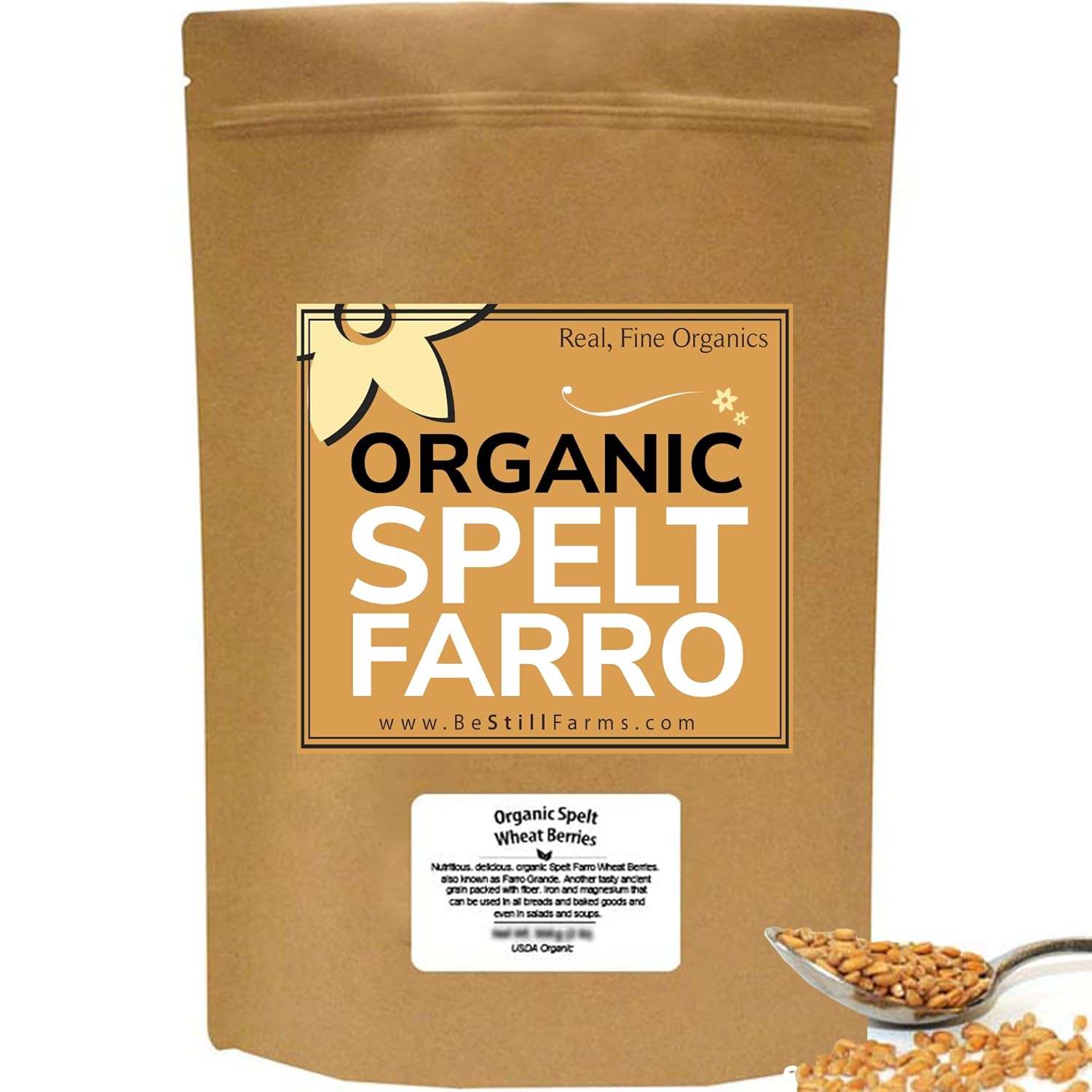 Spelt Farro Grain Organic (5lb) Whole Wheat Berries Bulk