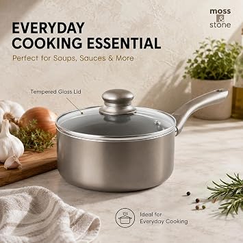 Moss & Stone Pots and Pans Set Nonstick, 6-Piece Induction Cookware Set