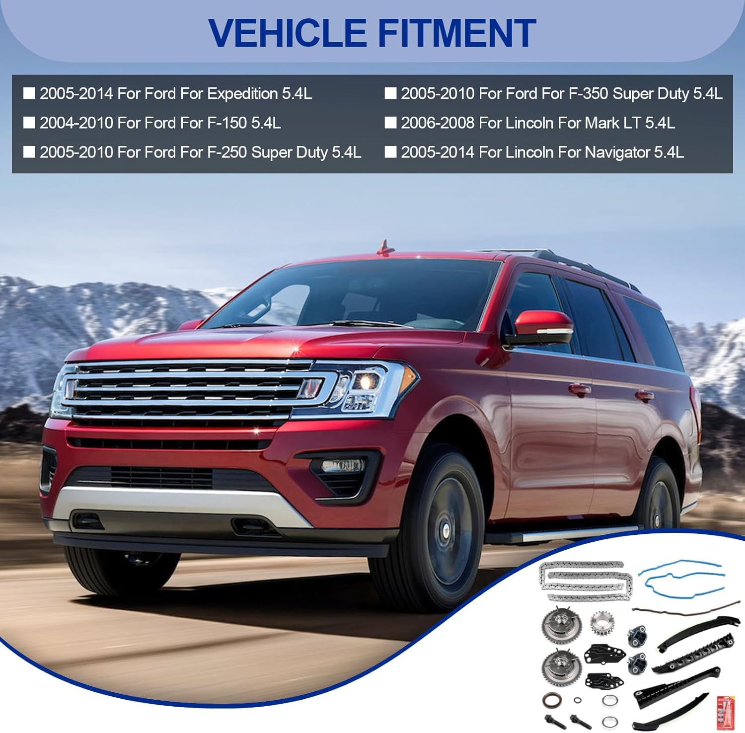 Variable Camshaft Timing Kit 2005-2008 For Ford Expedition,2004-2008 For Ford F-150,2005-2008 For Ford F-250 Super Duty/F-350 Super Duty,2006-2007 For Lincoln Mark LT,2005-2008 For Lincoln Navigator