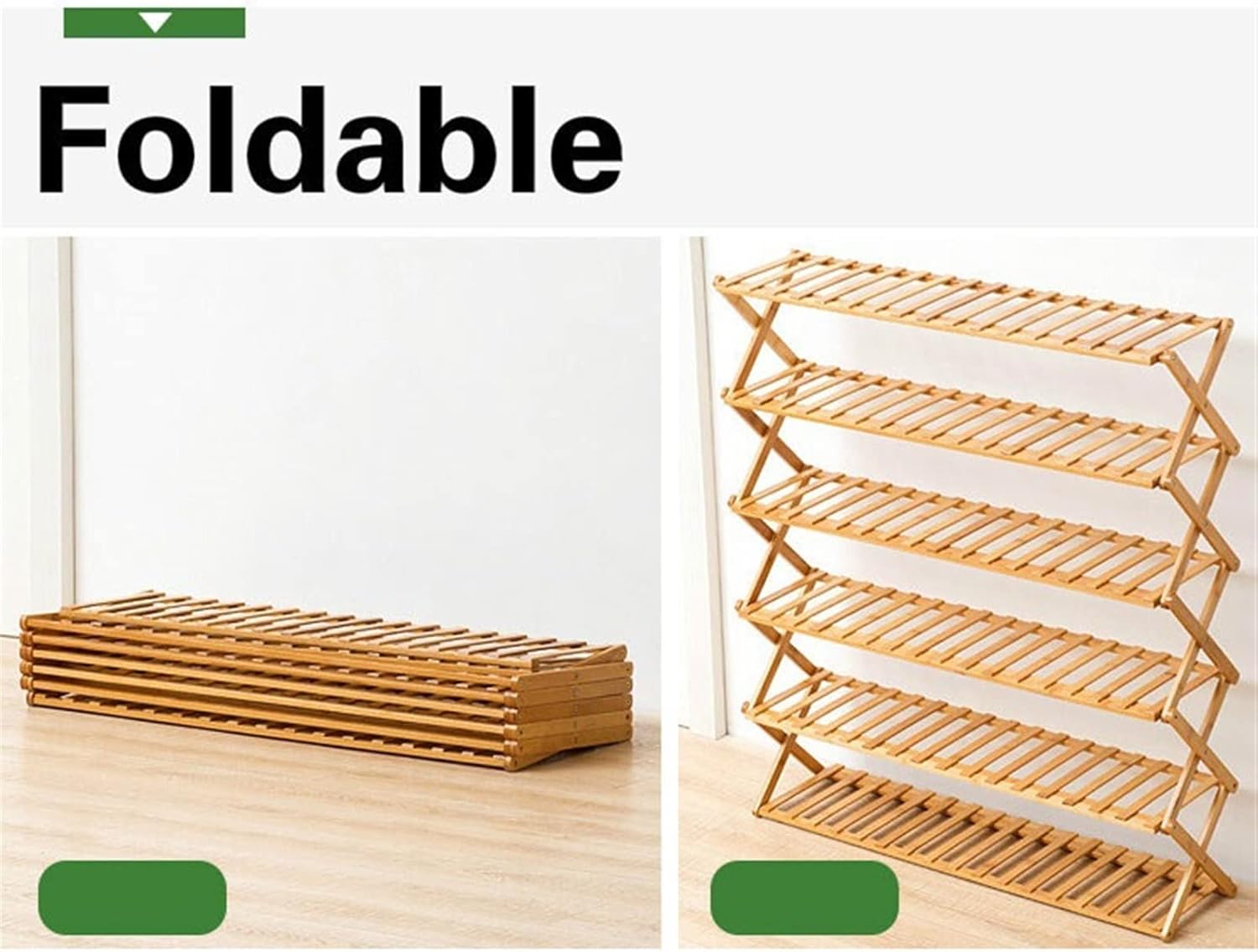 Free Standing Shoe Racks Shoe Closet Corridor Simple Folding Shoe Storage Rack Portable Multi-Layer Shoe Rack Indoor Bedroom Storage Shoe Rack Shoe Storage Rack (Color : Brass) (1)