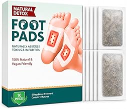 Overnight Herbal Detox Foot Pads Pack of 10 | Bamboo Vinegar Foot Patches for Deep Cleansing, Pain Relief & Better Sleep Support | Natural Ingredients for Men & Women Comfort Use
