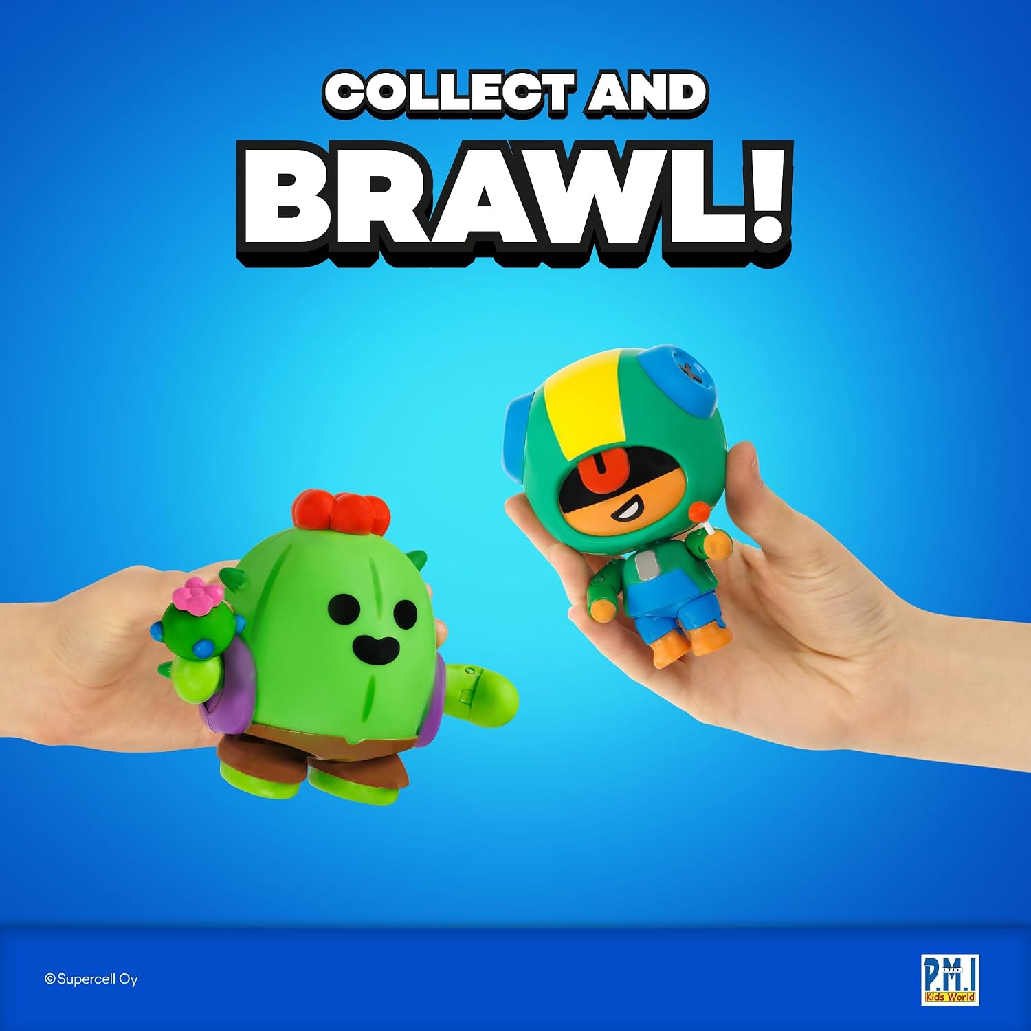P.M.I. Brawl Stars Action Figure | 4.5" Collectible Toy with Movable Arms & Legs | Includes Leon, Crow, Spike, or Colt (Random) | Official Licensed Merchandise for Gamers & Fans (Assortment A)