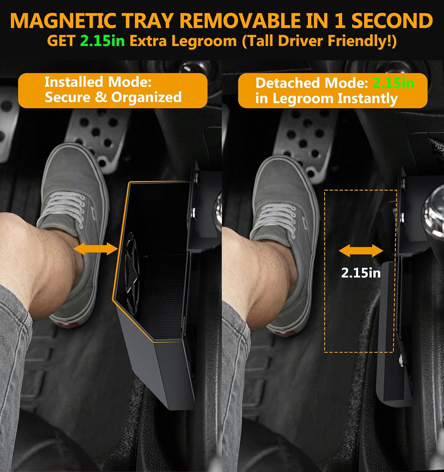 Eamplest Magnetic Metal Center Console Organizer for Jeep Wrangler JK image 3