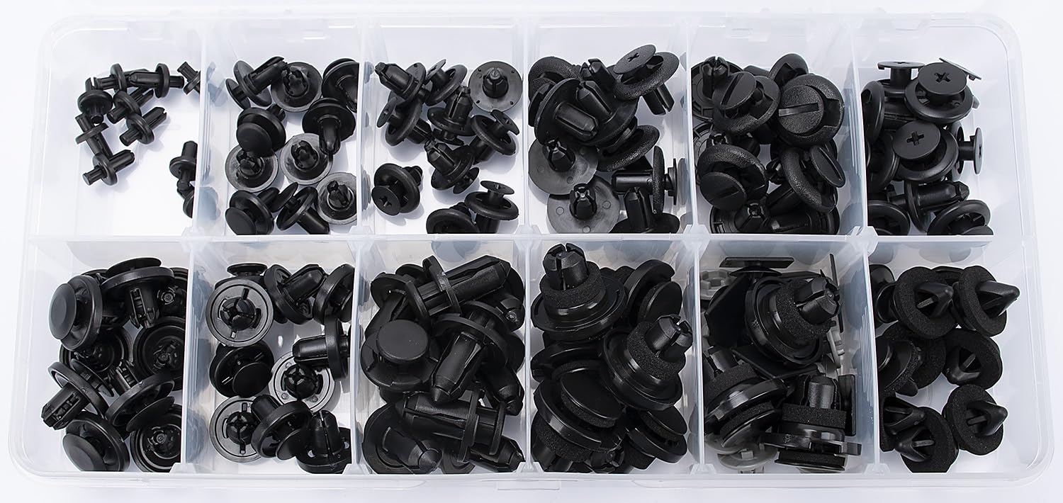 OAUTOO 130pcs fits Subaru Forester Body Interior and Exterior Retainer Fastener Clip Assortment Bumper Cover Fender Liner Cowl Panel & Lower Molding Clips Engine Cover Retainer Kit