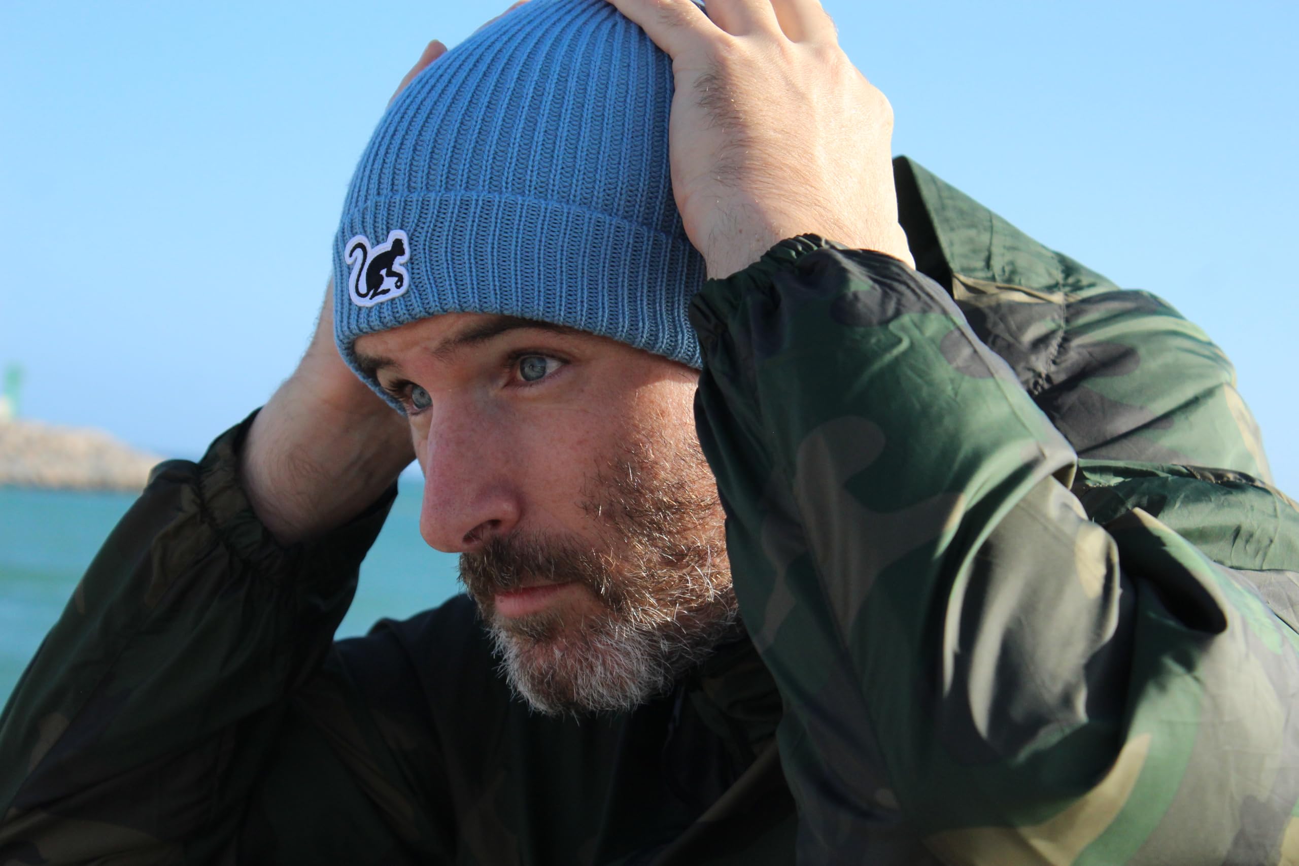Surf Monkey Czapka 100% Wełna Merino - Męska/Damskie