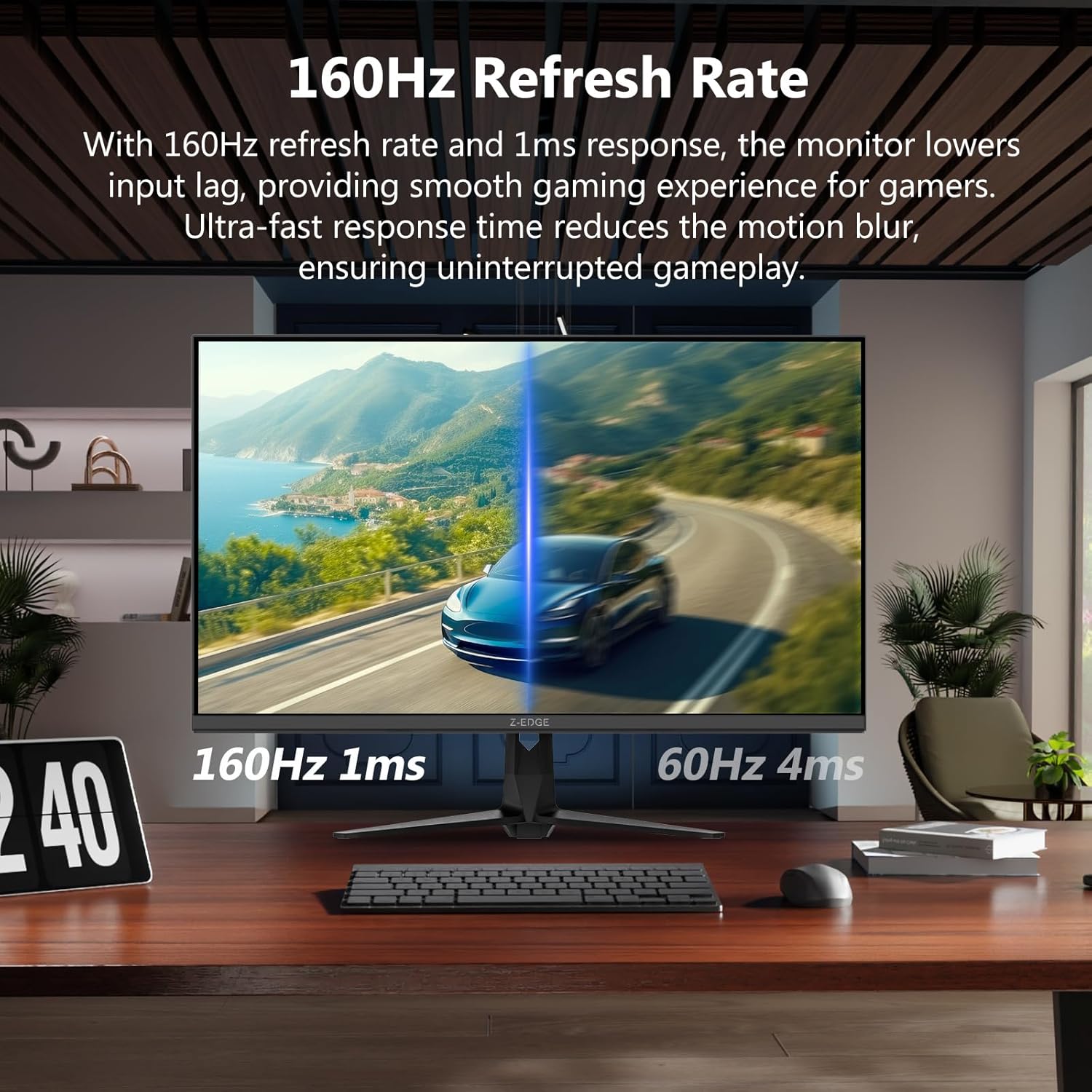 4K Monitor, Z-Edge 27 inch IPS Monitor, UHD 3840x2160 IPS Computer Monitor, 450 cd/m², 160Hz Refresh Rate, 1ms Response Time, G274K Ultra-Thin Bezel - Image 3