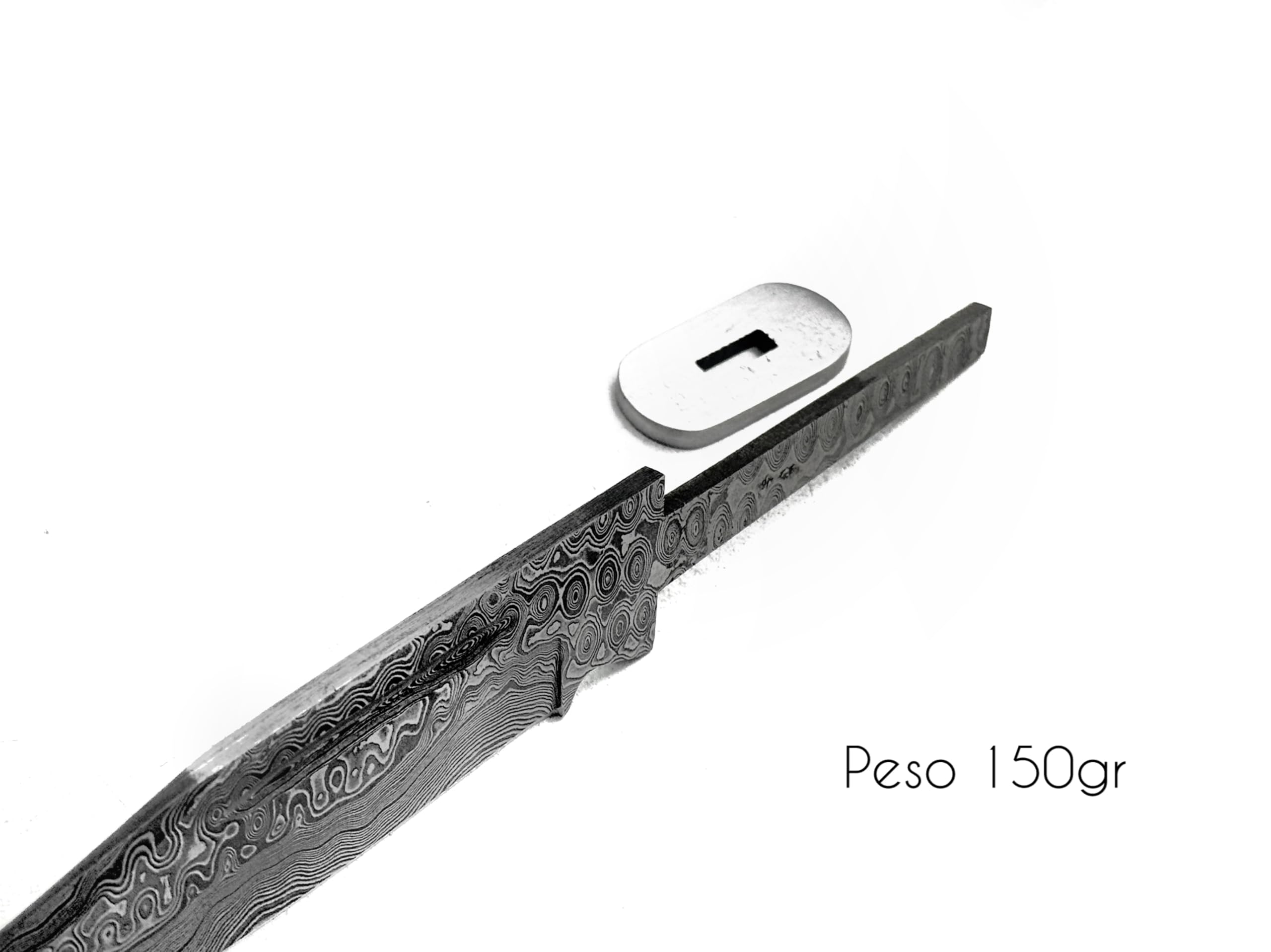 Lama In Acciaio Damasco Damascus Blank Blade per Coltello Fai da Te Coltelli Grezzo Lama Fissa