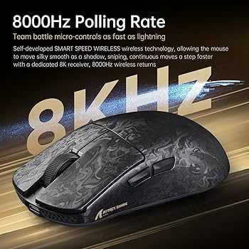 ATTACK SHARK R11 ULTRA Carbon Fiber Wireless Gaming Mouse with LED