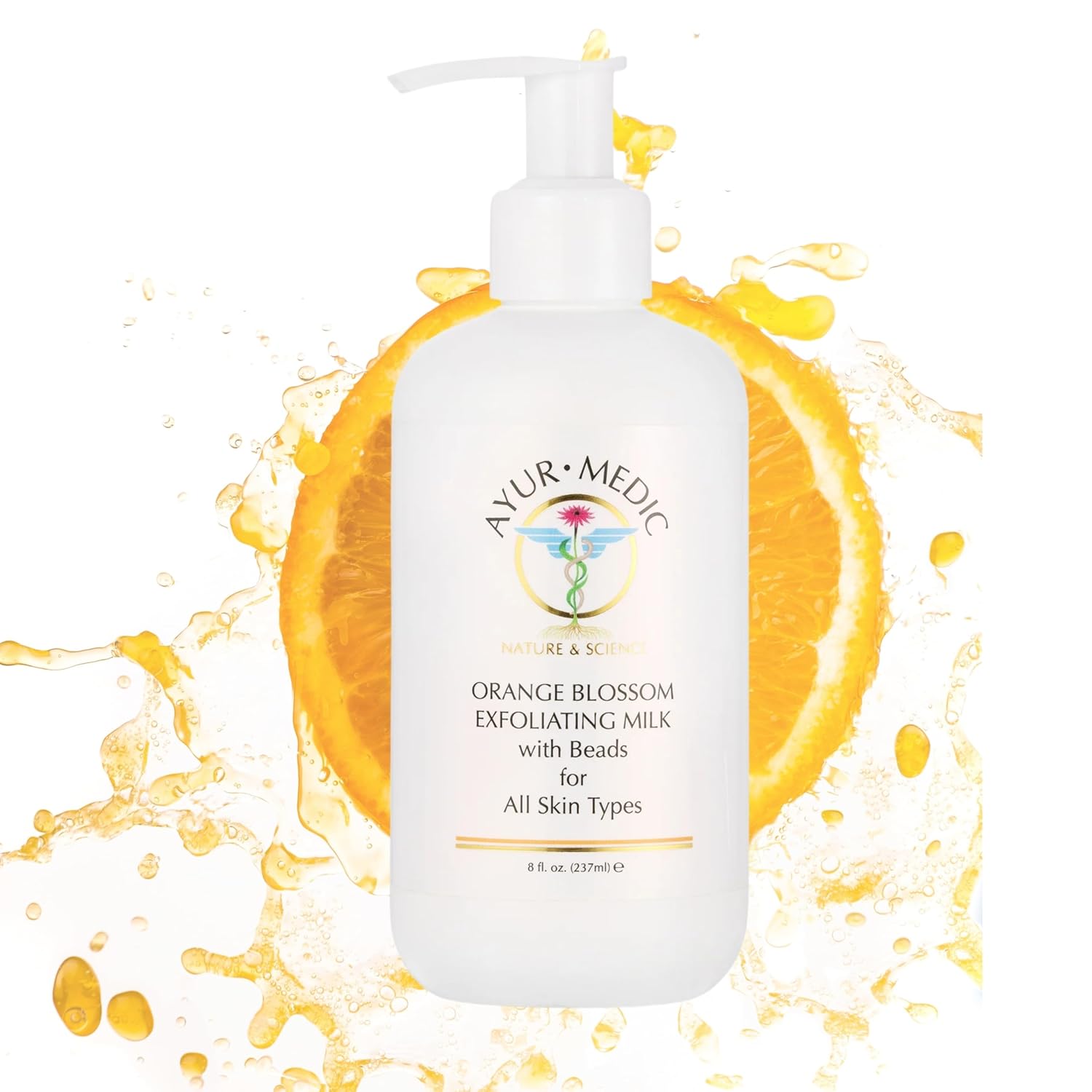 Ayur-Medic Orange Blossom Exfoliating Milk with Beads for All Skin Types