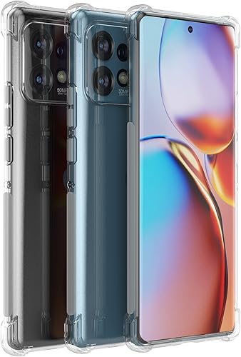 Miniatura 10 de Funda para Motorola Edge Plus 2022Edge Plus 5G UW 2022, funda transparente con parachoques de esquina reforzado, ajuste delgado, funda flexible de