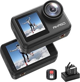 AKASO Brave 7 LE 4K30FPS 20MP WiFi Action Camera with Touch Screen Vlog Camera EIS 2.0 Remote Control 131 Feet Underwater ...