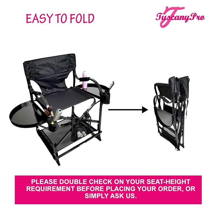 Silla portátil para peluqueros con altura de asiento 22 pulgadas miniatura 3