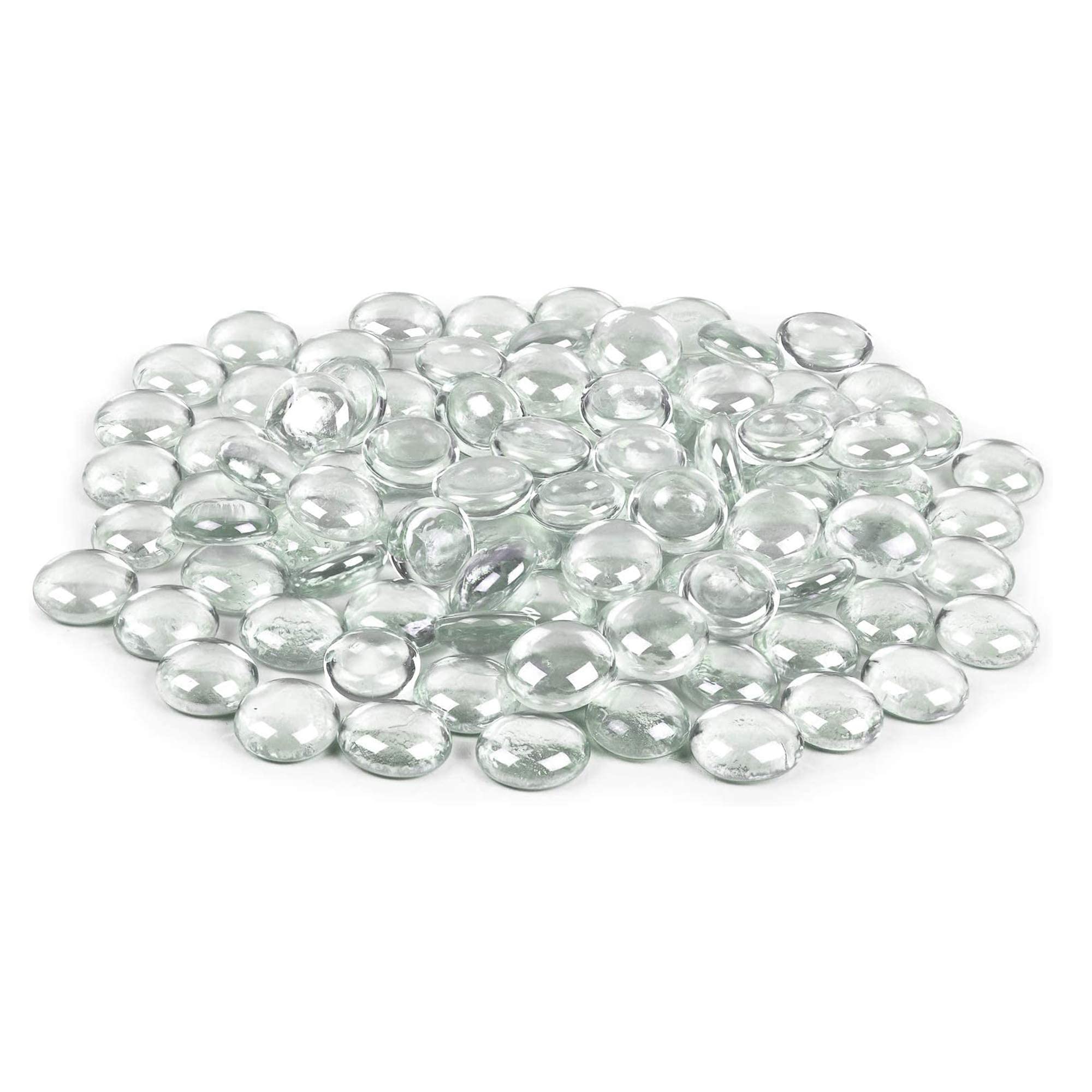 Foodie Puppies Glass Pebbles Stones for Decoration of Garden Plants Pots Fish Aquarium Table Small Crystal Clear White Flat Decorative Vase Filler Marbles (900gm) (B0B31K6FSP) Amazon Price History, Amazon Price Tracker